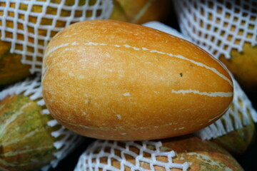 Orange melons waiting to be cooked