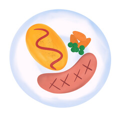 Omelet Sausage Breakfast