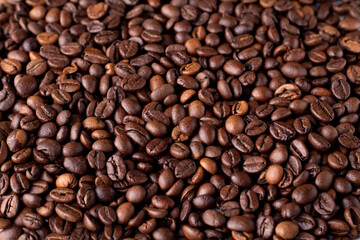 Fototapeta premium Close-up view of the coffee beans