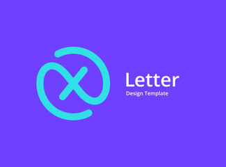 Letter X logo icon design template elements