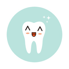 Healthy tooth. Hygiene, health care concept. Vector design.