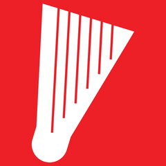 Shuttlecock badminton ball sport vector illustration 