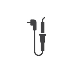 Soldering iron vector icon