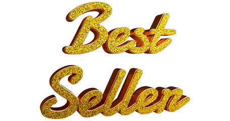 Gold glitter text best seller.