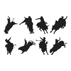 rodeo silhouette set