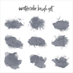 beautiful abstract grey watercolor on white background. brush textures