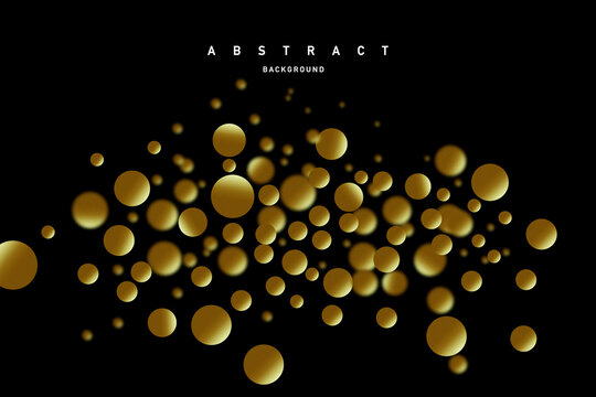 Gold circle gradient black background