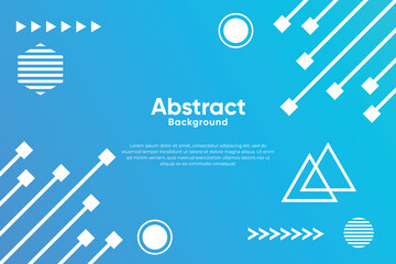 Abstract geometric background. Blue gradient color. Dynamic shape composition.