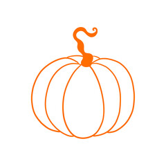 Orange Halloween Outlined