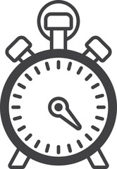 stopwatch illustration in minimal style