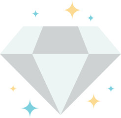 diamonds and success illustration in minimal style