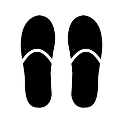 Slipper linear vector icon. Flip flops line thin sign color editable