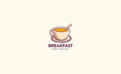 Healthy drink design illustration. Logo for a restaurant or coffee shop concept.