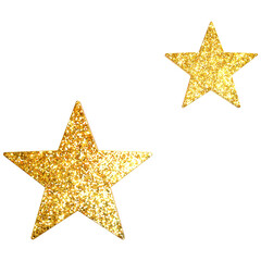 Gold glitter star 3d