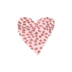 Pink Cheetah Pattern Heart