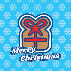 christmas gift gingerbread vector art illustration