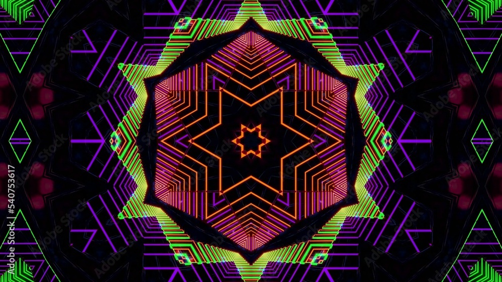 Poster colorful abstract backdrop. kaleidoscope pattern for a background.