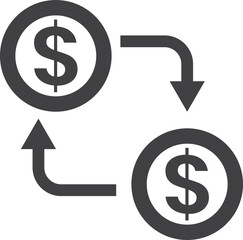 currency exchange illustration in minimal style