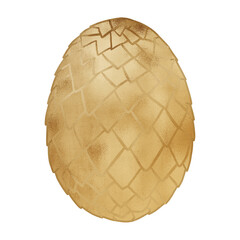 Golden Metallic Dragon Egg