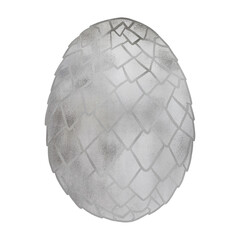 Silver Metallic Dragon Egg