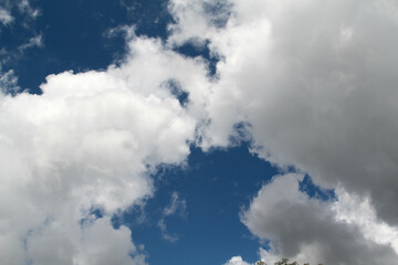 White cloud with blue sky background