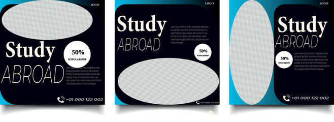 Study abroad template design free vector