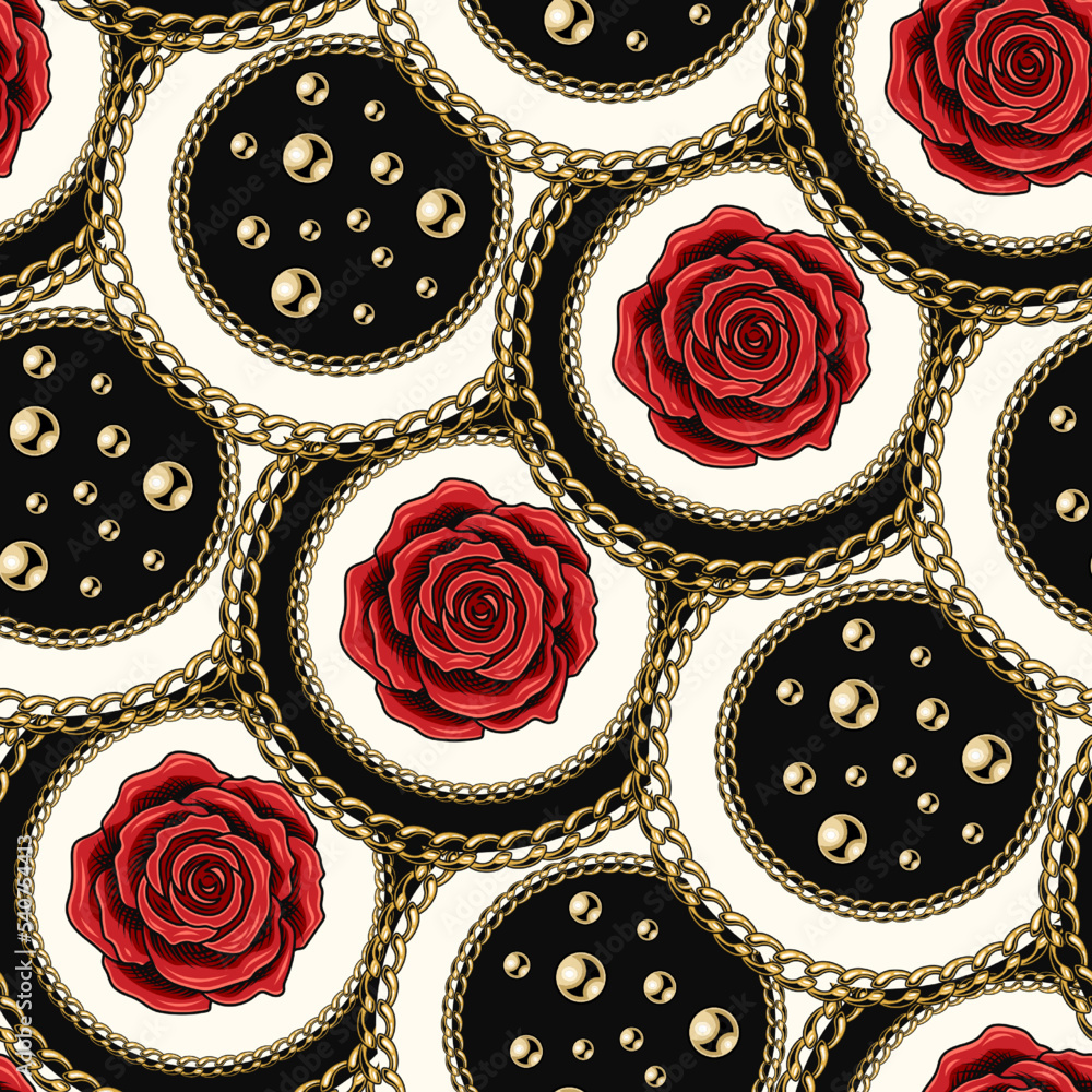 Aufkleber geometric seamless pattern with overlapping black, white circles arranged in grid like squama. backg