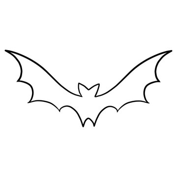 recommend clip art: Black Bat Outlined