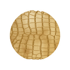 Golden Aligator Pattern Circle Background