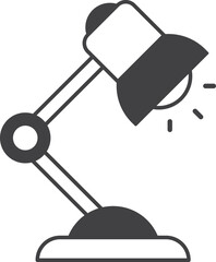 table lamp illustration in minimal style