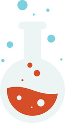 round Laboratory bottle illustration in minimal style