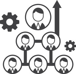 Organization Chart illustration in minimal style