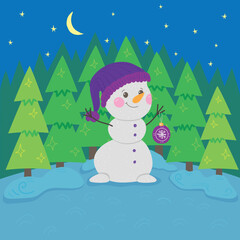snowman on the hill