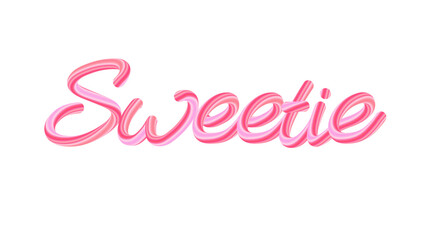 Sweetie font typography text 3d blend bold vector effect vector