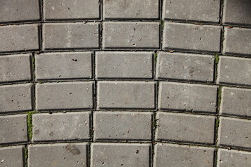 Gray bricks pavement background texture