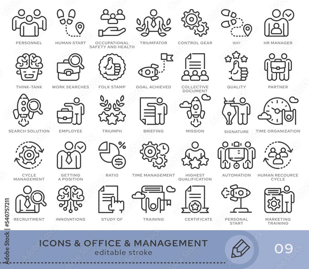 Poster set of conceptual icons. vector icons in flat linear style for web sites, applications and other gra