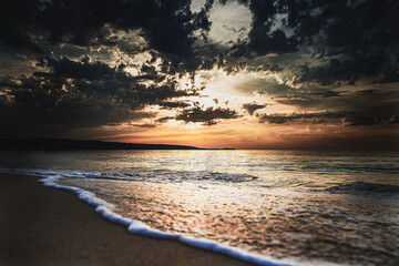 sunset on the beach - 540757246