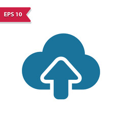 Cloud computing, data, upload vector icon