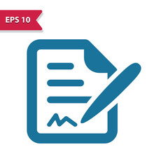 Contract, file, document vector icon