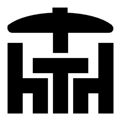 Dining Table Vector Icon