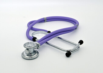 Rappaport stethoscope in lilac color on a white background