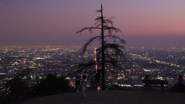 LOS ANGELES (California) Sunset view from Griffith Observatory