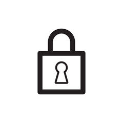 Padlock Icon Vector Illustration Style