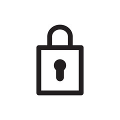 Padlock Icon Vector Illustration Style