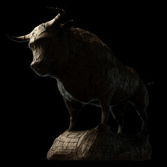 Fototapeta premium Bull Clay And Iron Scuplture