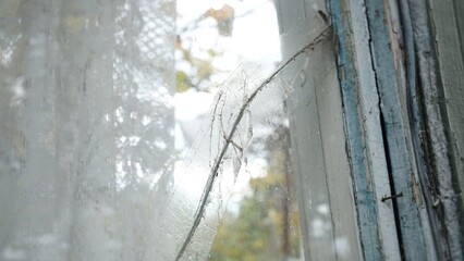 Crack in window glass
