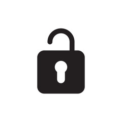 Padlock Icon Vector Illustration Style