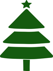Decorated christmas trees Illustration