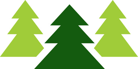 Decorated christmas trees Illustration