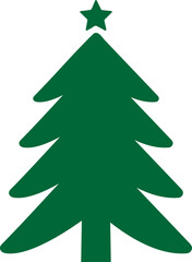 Decorated christmas trees Illustration